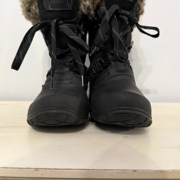 Khombu The Slope Black Winter Snow Boots Size 10 - Picture 4 of 9